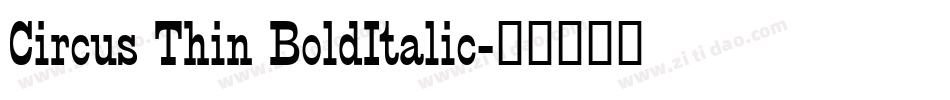 Circus Thin BoldItalic字体转换